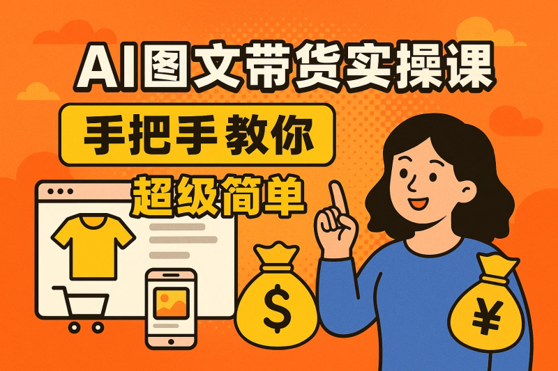 AI图文带货实操课,手把手教你,超级简单-精品资源站