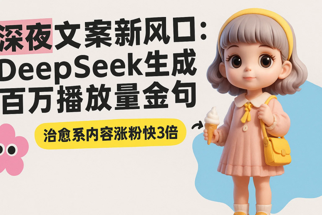 深夜文案新风口：DeepSeek生成百万播放量金句，治愈系内容涨粉快3倍-精品资源站