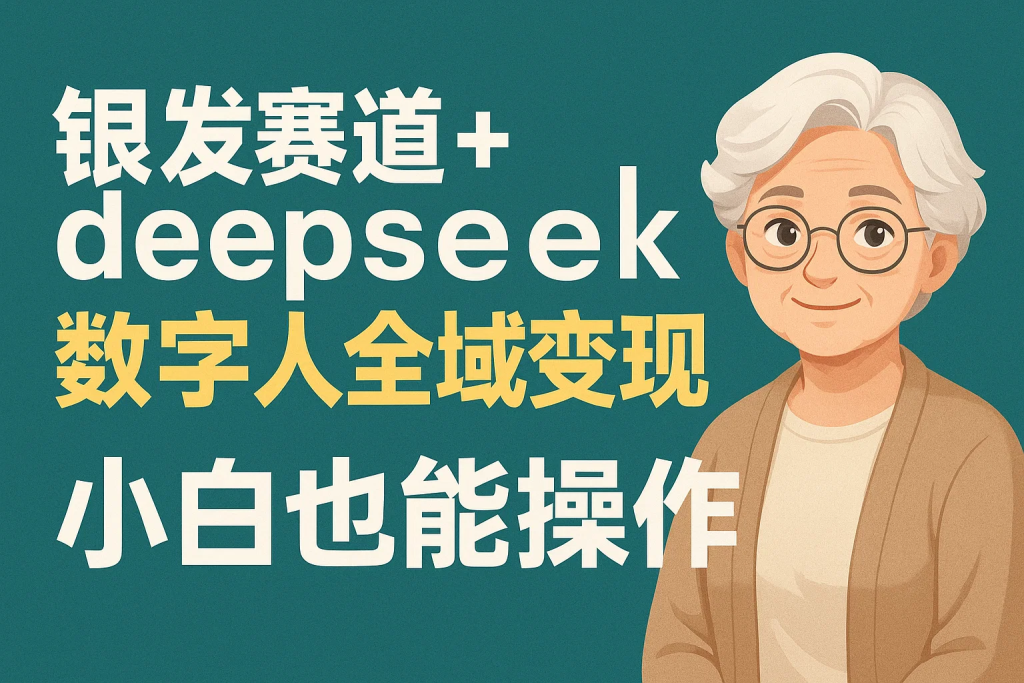 银发赛道+deepseek数字人全域变现，小白也能操作-精品资源站
