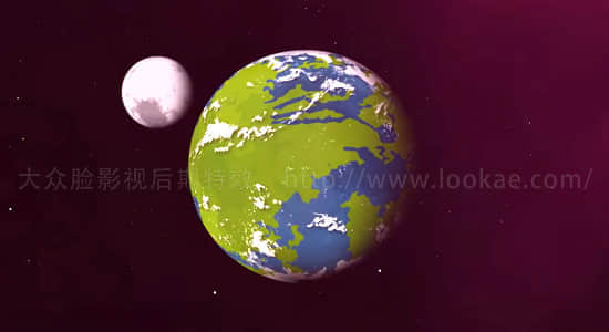AE教程：地球自转月球公转绑定旋转动画 Advanced Planet & Moon Rig-精品资源站