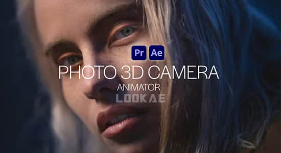 AE/PR模板-平面图片转三维摄像机视差微动特效 Photo 3D Camera Animator-精品资源站