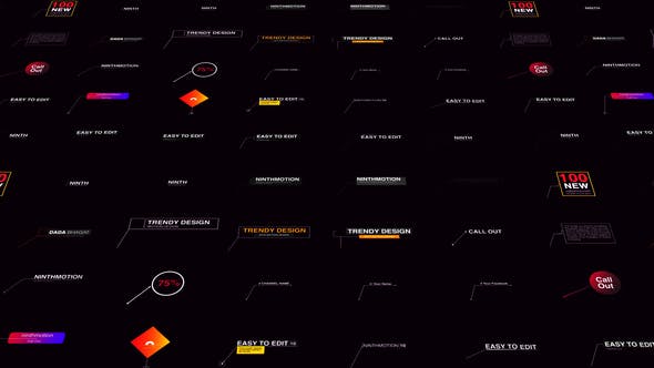 AE模板-32个指示线呼出文字标题展示介绍动画 Call Out Title Pack-精品资源站