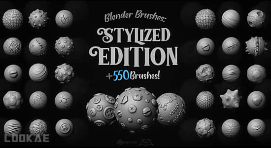 550个Blender笔刷预设 Blender Brushes Stylized Edition-精品资源站