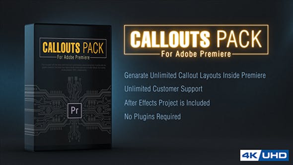 PR预设+AE模板：13种呼出指示线条文字标题注释介绍动画 Callout Line Pack For Premiere-精品资源站