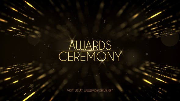 AE模板-金色粒子公司企业年会活动颁奖典礼开场片头 Awards Show Pack-精品资源站