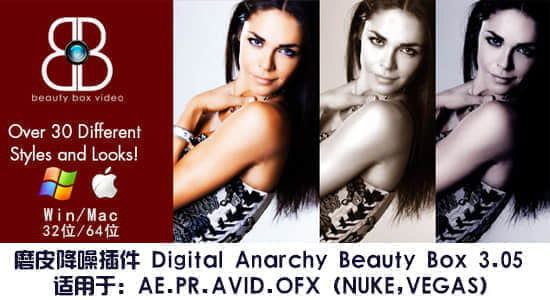AE/PR磨皮降噪美肤插件 Digital Anarchy Beauty Box v4.0.4（Win版）-精品资源站