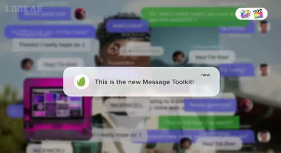 FCPX插件-12组短信聊天气泡弹窗对话框信息动画 Message Toolkit-精品资源站