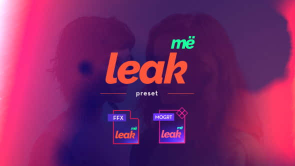 Ae预设+Pr预设：镜头漏光红闪蓝闪炫光动画 Leak Me Preset-精品资源站