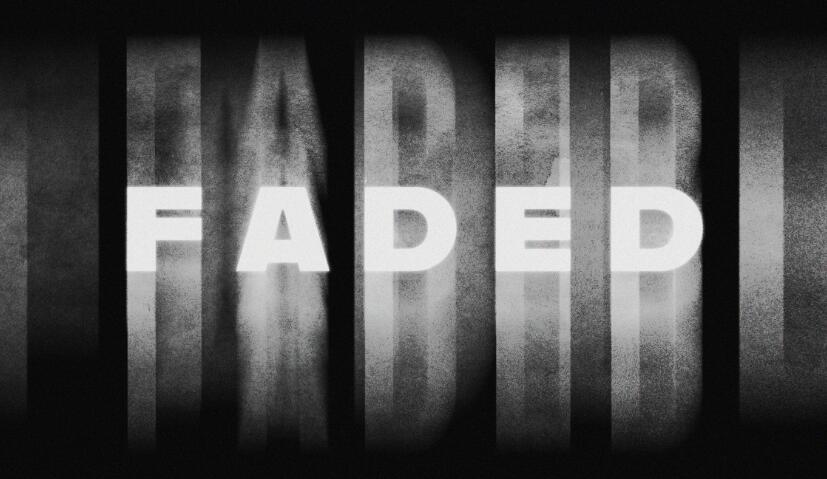 PSD模板 褪色文本标识拉伸模糊背景特效 Faded Text Effect