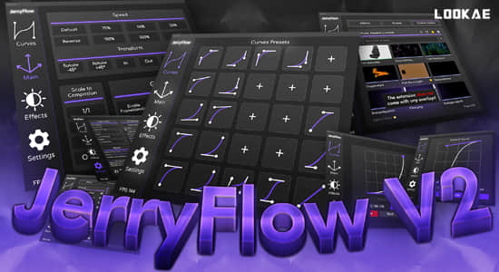 AE脚本-关键帧曲线缓入缓出动画调整预设 JerryFlow V2 v2.0.1+使用教程-精品资源站