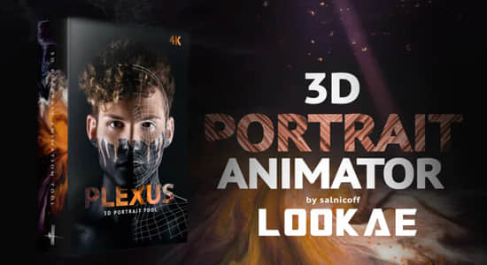 AE模板-将平面2D图片转换处理成3D空间视觉特效 3D Portrait Animator-精品资源站