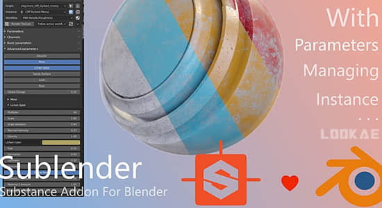 Blender插件-与Subtance软件桥接联动实时更新工具 Sublender: Substance For Blender v2.0.3-精品资源站