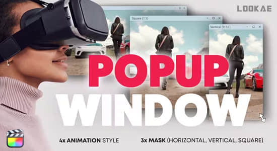 FCPX插件-12种电脑弹窗画中画展示效果 Computer Popup Window-精品资源站
