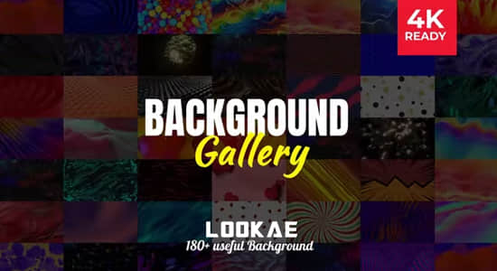 180种创意时尚抽象图形背景动画AE模板 Background Gallery-精品资源站