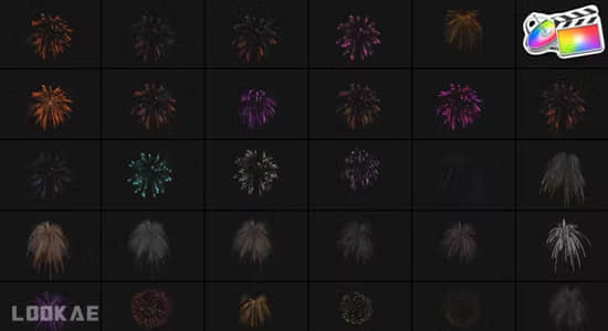 FCPX插件-30个缤纷炫彩烟花爆炸特效动画 Fireworks-精品资源站