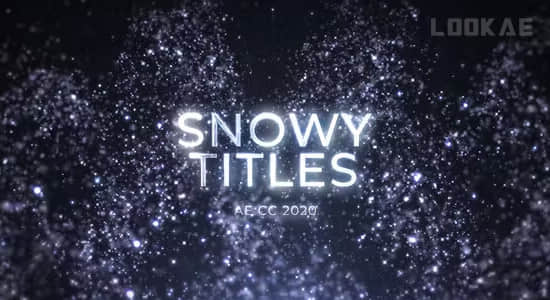 AE模板-魔法雪花粒子文字标题开场介绍片头动画 Magic Snow Titles-精品资源站