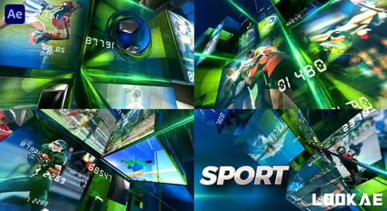 运动赛事体育频道新闻片头动画开场AE模板 Sport News Opener-精品资源站