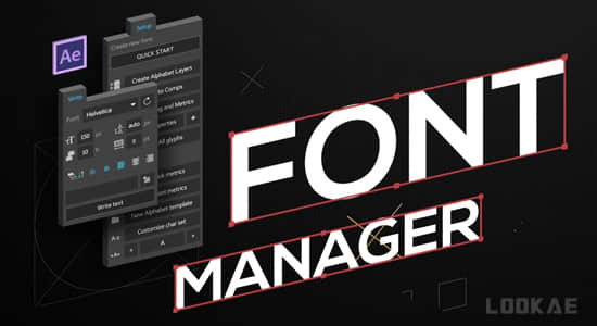 AE脚本-英文字母书写MG动画 Font Manager 2.0.1 + 使用教程-精品资源站