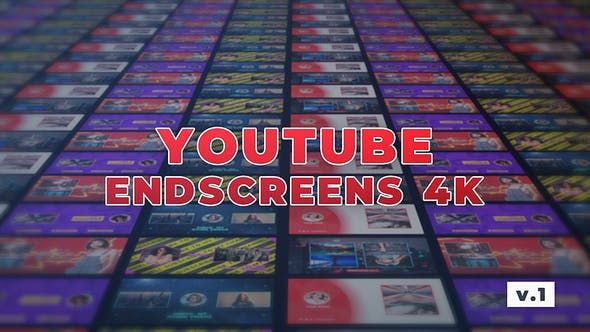 AE模板-UP主视频结尾播放宣传介绍展示动画 YTB EndScreens 4K-精品资源站