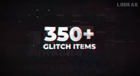 AE模板-350种故障干扰毛刺损坏特效视觉动画预设 Glitch-精品资源站