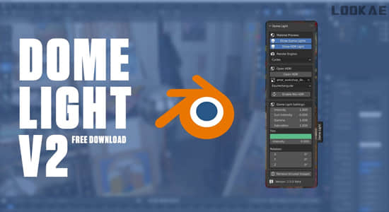 Blender插件-穹顶天空生成器 Dome Light V2.0.2-精品资源站