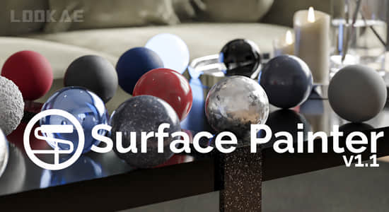 模型快速着色添加颜色材质Blender插件 Surface Painter V1.1-精品资源站