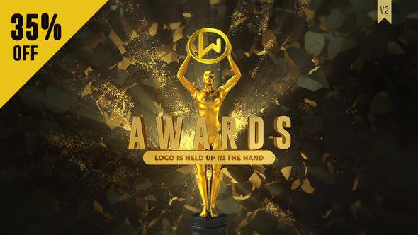 AE模板-金色华丽高贵晚会活动颁奖典礼开场片头 Golden Awards Ceremony-精品资源站