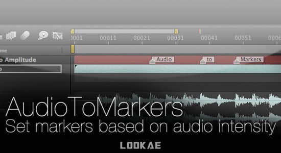 AE脚本-将音频转换为关键帧给图层添加标记 AudioToMarkers v1.54-精品资源站