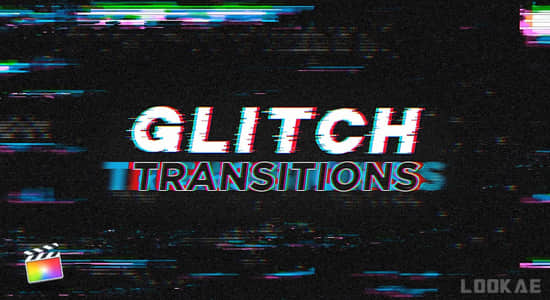FCPX插件-42个数字故障干扰失真损坏视频转场预设 Glitch Transitions-精品资源站