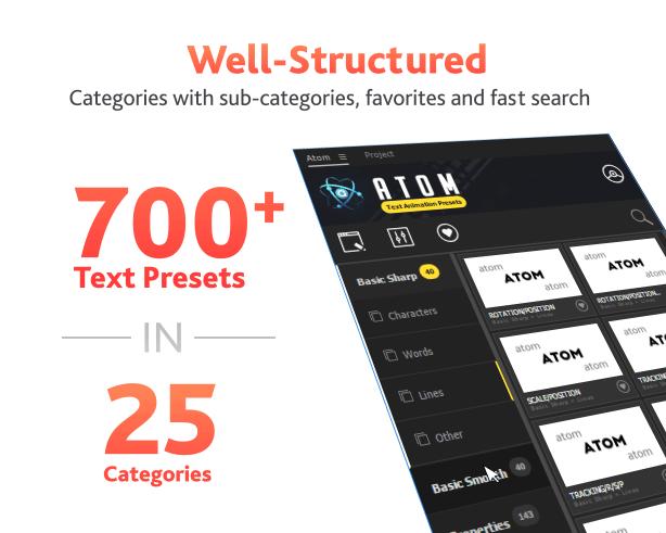 AE脚本-700组一键快速给文字添加进入退出动画预设 Text Presets Win/Mac-LookAE.com AE脚本-700组一键快速给文字添加进入退出动画预设 Text Presets Win/Mac