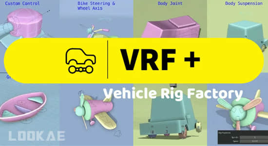 交通工具汽车绑定Blender插件 VRF – Vehicle Rig Factory Plus V4.4.25-精品资源站