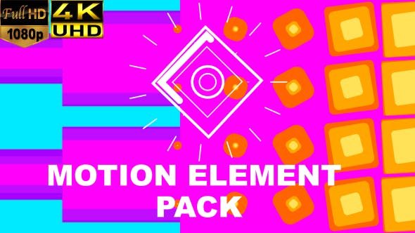 4K视频素材-100个现代时尚流行MG图形动画素材包 Motion Elements-精品资源站