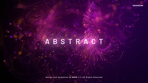AE模板-唯美漂亮微观细腻粒子线条文字标题开场宣传片头动画 Abstract Particles Titles V2-精品资源站