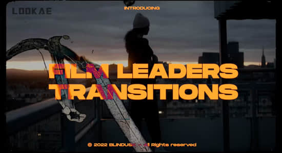 40个老电影胶片刮痕污渍过渡动画4K视频素材 Film Leaders Transitions-精品资源站
