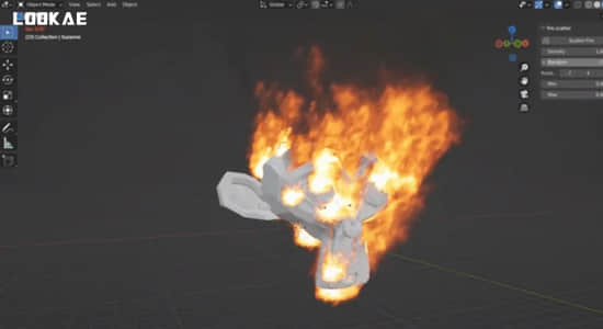 Blender插件-三维模型火焰散布生成器 Fire Scatter v1.1.0-精品资源站