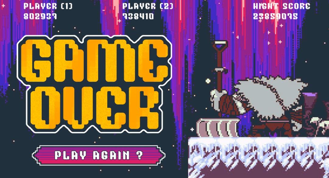 90年代街机电玩复古游戏像素化传单海报设计英文字体 Game Paused – Pixel Game Family