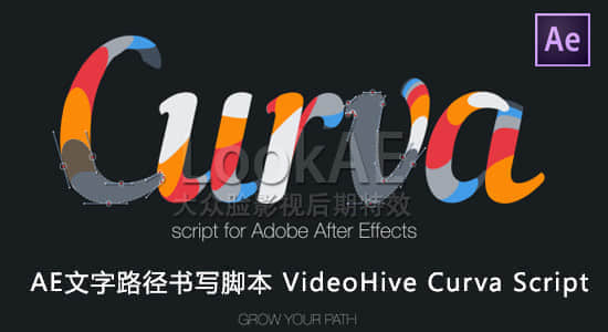 AE脚本-文字路径书写脚本 VideoHive Curva Script-精品资源站