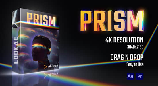 AE/PR模板-61种高质量唯美梦幻棱镜折射光学视觉特效 AEjuice Prism-精品资源站