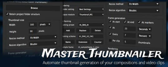 AE脚本：视频合成缩略图生成工具 Aescripts CI Master Thumbnailer v1.0.5 + 使用教程-精品资源站