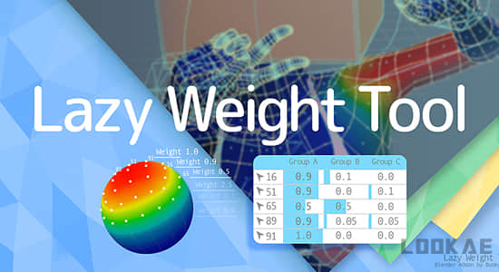 Blender插件-懒人便捷权重设置工具箱 Lazy Weight Tool v1.9.5-精品资源站