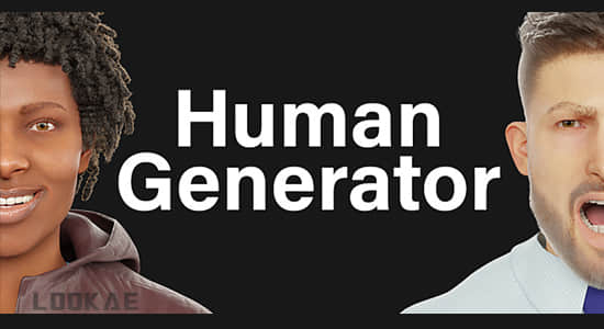 Blender插件-三维人物模型生成器 Human Generator V1.0-精品资源站