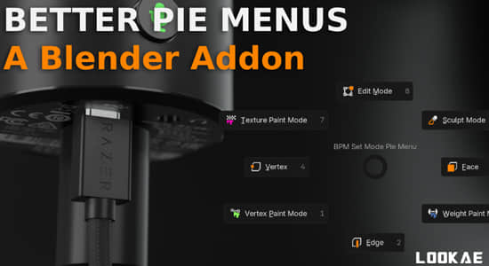 智能弹出式菜单Blender插件 Better Pie Menus V0.2.0-精品资源站