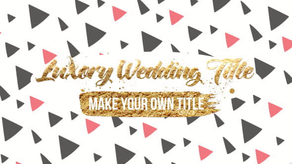 AE模板-豪华婚礼标题包装动画 Luxory Wedding Title Kit-精品资源站