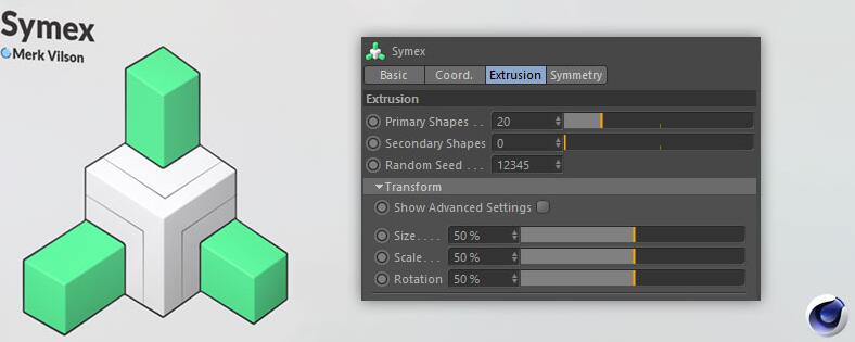 C4D插件 几何物体对称复制 Symex 1.3 for Cinema 4D R15-2023-精品资源站