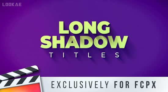 FCPX插件-32个长阴影拖尾文字标题动画 Long Shadow Titles-精品资源站