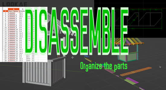 三维模型拆分整理Blender插件 Disassembler-精品资源站