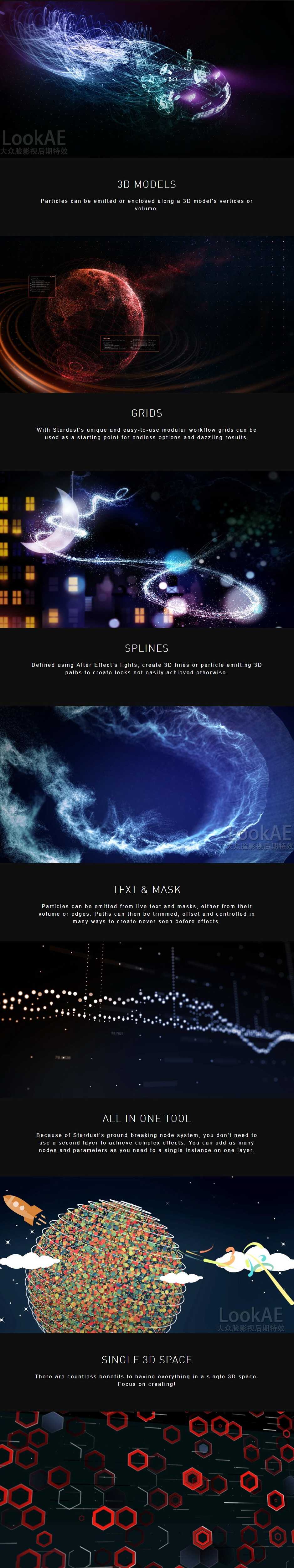 Mac版:AE插件:节点式三维粒子特效插件版 Stardust 0.9.1(多预设) + 使用教程-LookAE.com Mac版:AE插件:节点式三维粒子特效插件版 Stardust 0.9.1(多预设) + 使用教程