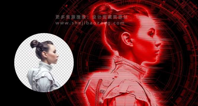 ps赛博朋克特效怎么做?ps动作预设一键搞定!