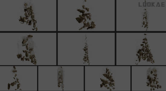 45个泥土慢速破碎崩塌失重漂浮坠落动画4K视频素材 Negative Gravity (有透明通道)-精品资源站