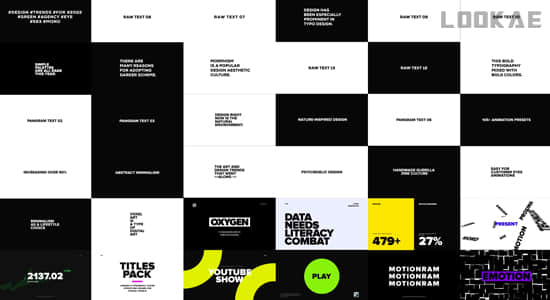 AE模板-105种基本文字标题排版动画 Basic Typography Pack-精品资源站